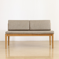 Nordic green solid wood corner bench White Oak removable and washable soft bag bench simple eco-friendly restaurant furniture