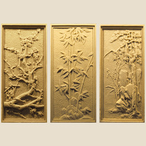 Sandstone relief custom villa exterior wall decoration Sandstone stone landscape mural Health hall front desk image wall carving