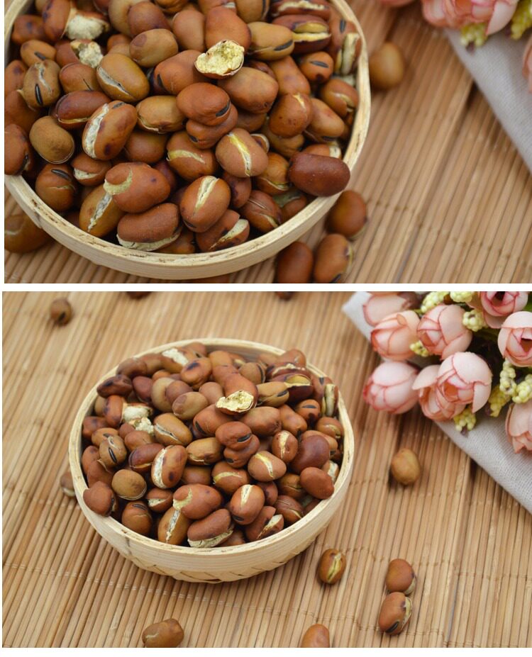 山西传统炒货炒熟大豆蚕豆农家手工香酥铁锅干炒蚕豆原味胡豆250g