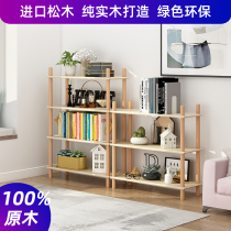 Full Solid Wood Beech Wood Microwave Shelf Bookshelf Commercial Display Cabinet Shelf Shelf Combined Kitchen Multilayer Containing