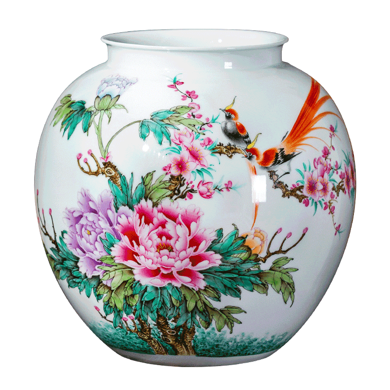 Jingdezhen ceramic vase furnishing articles rich ancient frame masters large antique hand - made Chinese style household, and the sitting room porch decoration