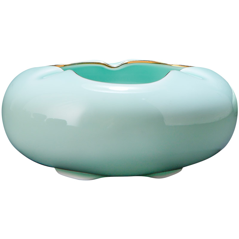 Jingdezhen ceramic fuels the ashtray household of Chinese style living room office copy of fly ash creative move trend