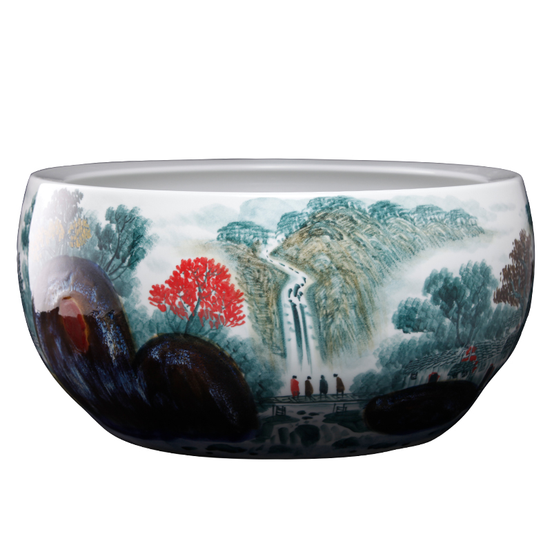 Jingdezhen ceramics hand - made refers to goldfish GangPen basin of a water lily bowl lotus cornucopia large - sized tank