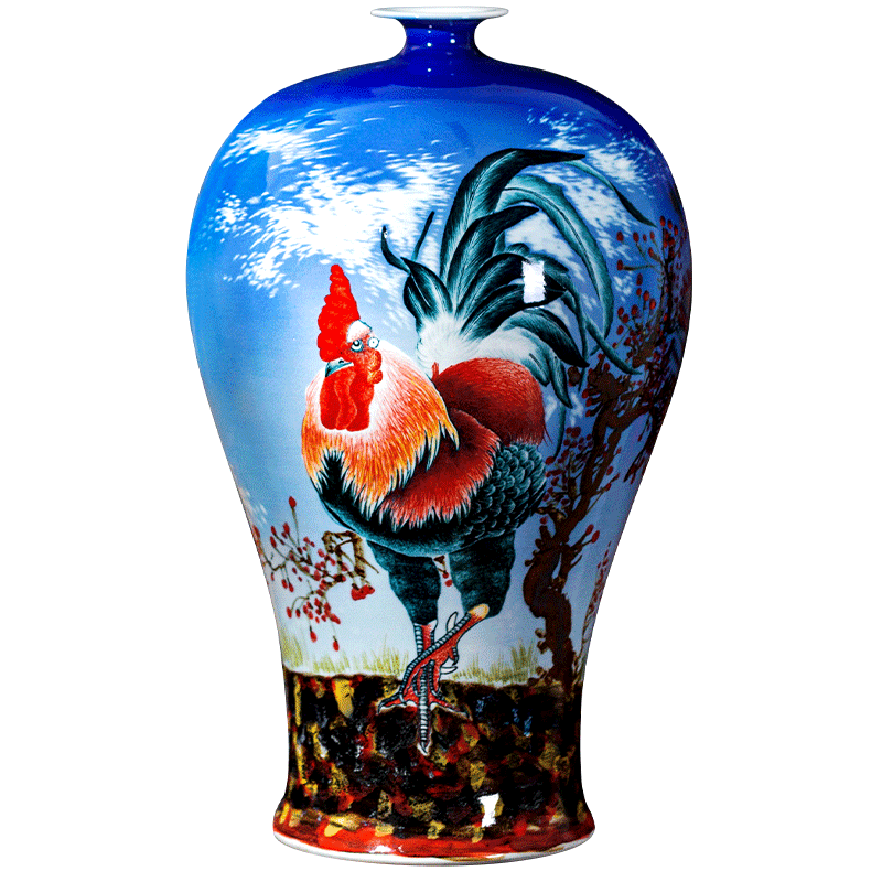 Jingdezhen ceramic vase furnishing articles rich ancient frame large new Chinese famous household the sitting room porch decoration