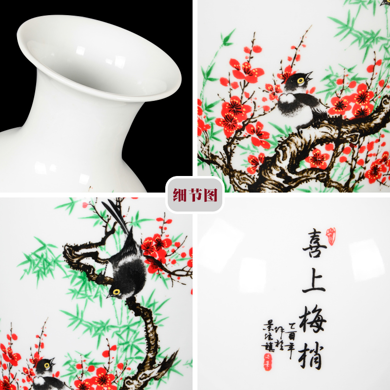 Jingdezhen ceramics large vases, flower arranging is modern new Chinese style household living room TV ark adornment furnishing articles