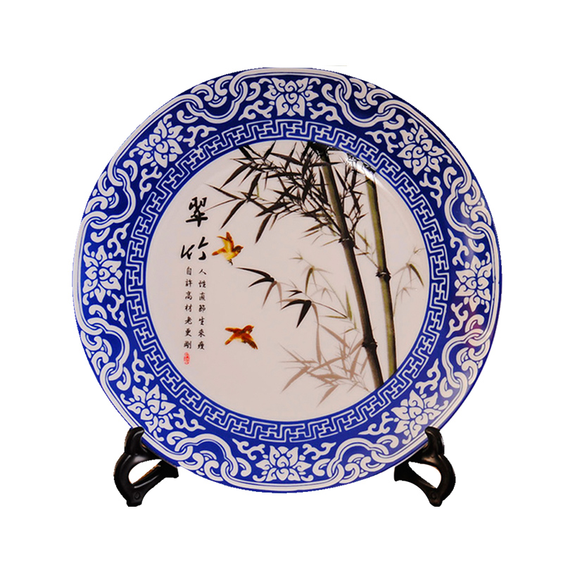 Ye04 jingdezhen ceramics decoration plate hanging dish sitting room TV ark, wine ark, adornment furnishing articles by patterns