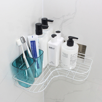 Non-perforated corner shelf Bathroom triangle shelf Kitchen bathroom Suction wall corner shelf Storage rack