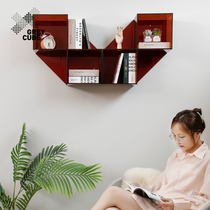 Wall Shelf Modern Minimalist Living-room Wall-mounted Acrylic Containing Shelf Light Extravagant Bookshelf Creative Wall Storage Racks