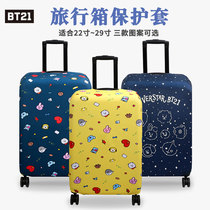 South Korea BT21 doll luggage case 22 24 inch travel trolley case bottom strap dust cover 28 inch