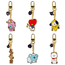 South Korea BT21 Constellation Series Paparazzi Metal Key Buckle Cartoon Car Buckle Hung Chain Package Accessories