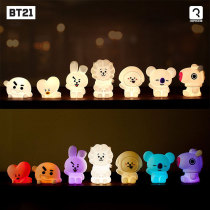 Korea BT21 cute doll silicone night light Pat discoloration night dormitory bedside lamp Limited