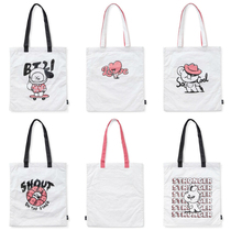 Korea BT21 doll series music theme canvas bag environmentally friendly shopping bag storage portable shoulder bag