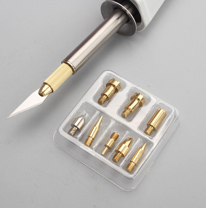 电烙笔电骆铁电烙铁电螺烫葫芦画电铬铁刀头烙画笔电咯铁烫花工具_双