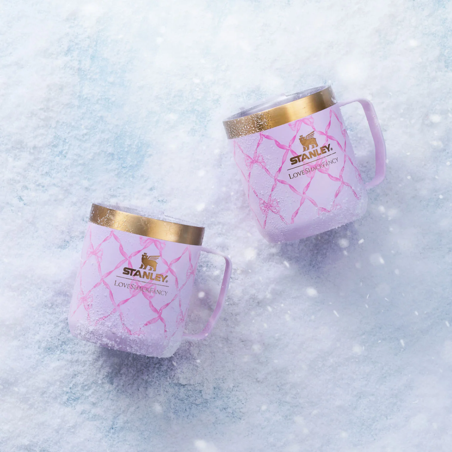 Бутылка для воды 美国代购stanley冬日霜花loveshackfancy大容量吸管杯保冷包酒杯