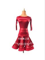 High-end custom Latin dance clothes childrens dance dress womens competition standard clothes new imported flash fabric stitching flowers