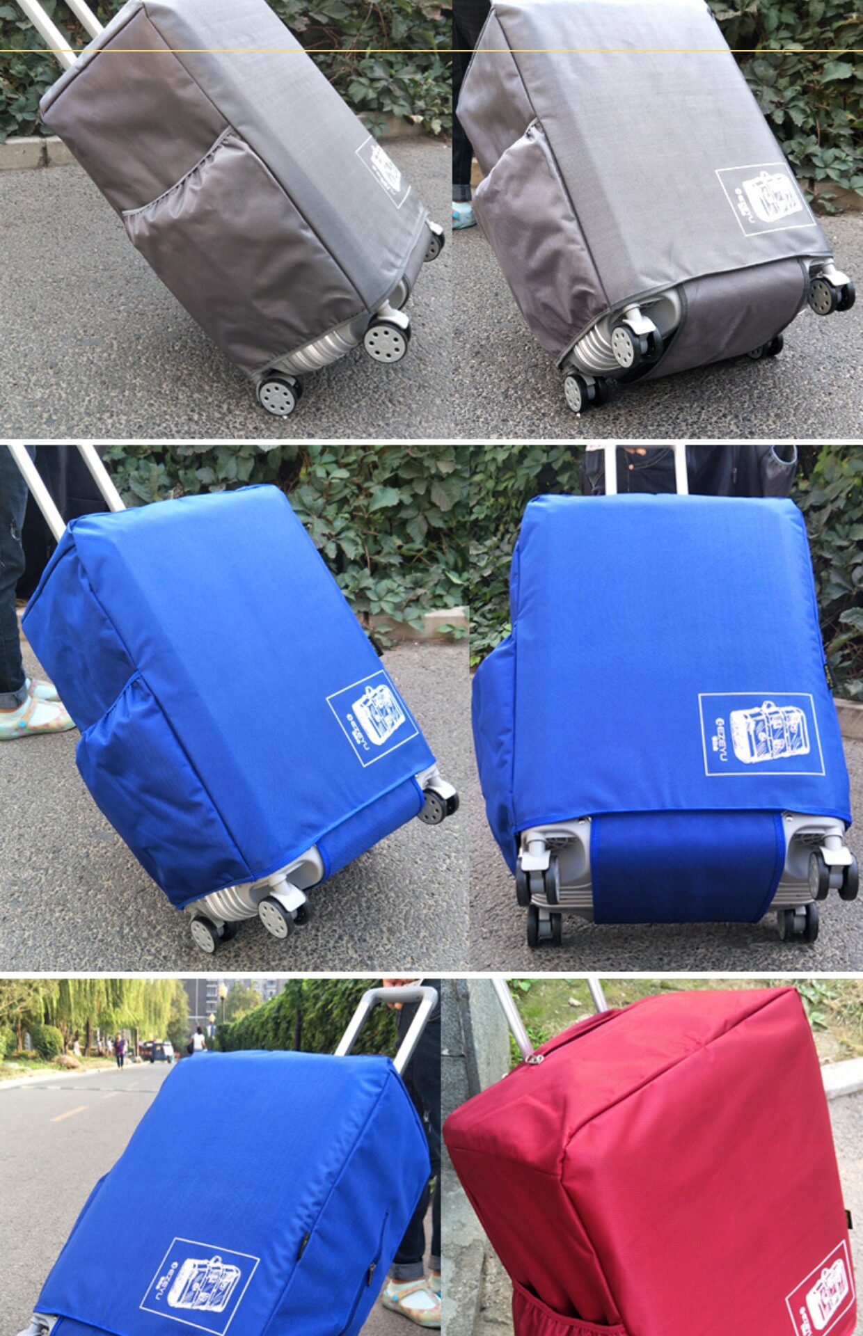 行李箱保护套拉杆箱加厚牛津布箱套箱子防水20寸24 26 28罩 透明_7折