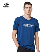 TECTOP explores men and women outdoor quick dry clothes breathable in summer T-shirts thin and quick dry clothes running fitness clothes sweating