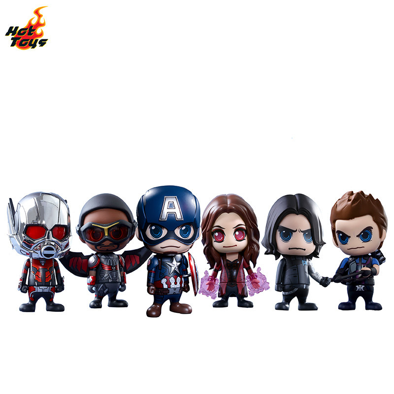 hottoys漫威美国队长3:内战美队阵营钢铁侠cosbaby迷你