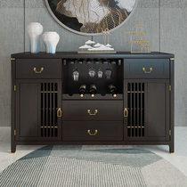 New Chinese Dining Side Cabinet Living Room Light Lavish Wine Cabinet Solid Wood Tea Water Cabinet Retro Against Wall Tea Side Cabinet Locker