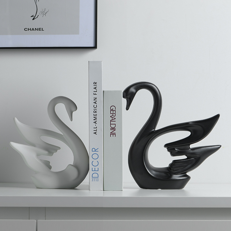 I and contracted, black and white couples swan furnishing articles wedding present creative new wine sitting room adornment ceramics