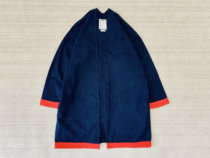 Spot VISVIM 16SS SANJURO COAT (BRUSHED FLANNEL) blue dye robe COAT