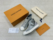 Spot LOUIS VUITTON LV snake leather letter LOGO laser high-top casual shoes 1A4K71