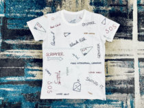 Spot VISVIM 15AW ICON EMBROIDERY TEE S hand woven embroidered label short sleeve t-shirt