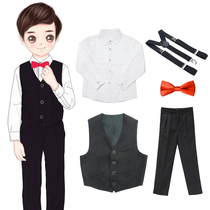 Boys dress vest suit Flower Boy host childrens performance suit big boy piano performance small suit