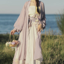 Han Feng Yin (Mian Mian) Song made gown four broken three pleats skirt print Hanfu spring summer early autumn Hanfu suit woman