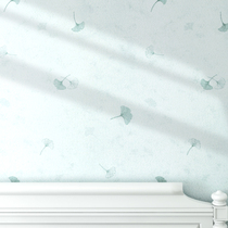 Nordic TV Background Wall Trim Bedroom Wall Paper 3D Ginkgo Leaf Brief Jacquard Seamless Living Room Wall Cloth Wall Cloth
