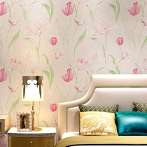 Thickened environmentally-friendly non-woven fabric wallpaper 3D Solid cozy Field Garden Style Bedroom Living room TV Background Home wallpaper
