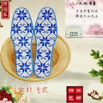 No fall color Six layers pure cotton fabric cross stitch insole Zhengge standard code no shrink insole hand embroidered insole male