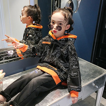 Girls winter thickened pullover vests 2021 New Korean childrens foreign style plus velvet coat female childrens childrens clothing tide