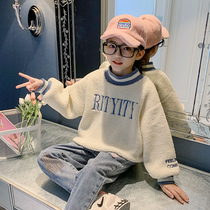 Girls leisure clothes autumn and winter clothes 2021 New Korean girls fashionable coat female big children foreign children tide tide