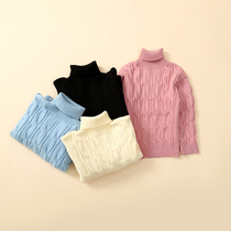 Girls foreign-style turtleneck sweater thickened winter 2021 New Han Fan childrens clothing fashionable girl middle-aged childrens coat winter