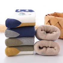Childrens socks cotton autumn and winter baby floor socks 1-3-5-7 years old thick Terry socks boys and girls in socks
