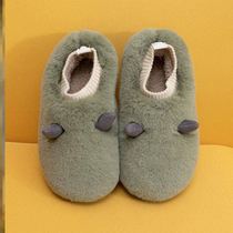 Kotokawa Baixiao micro warm velvet elastic mouth plus fleece thick cotton slippers outside wearing slippers cute drag vibrato the same style 3