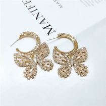 Vanadis Vanadis bow earrings net red temperament personality versatile micro-zirconia stud earrings 7