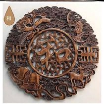 Ugh son Baoshang Changwood Wood Carving East Yang Wood Carving of the Chinese Living Room Art Fu Character Shake of the same section 9