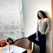 XM customized walk - tailored sexy V - collar V - collar wire - knit knit sweater sweater autumn