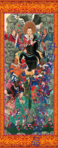 Taoist land and Water painting Lei Department Heaven will be the statue of Thunder Puhua Tianzun Portrait Dharma Dojo hanging picture Scroll shaft painting hanging