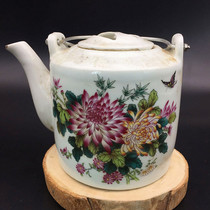 During the Republic of China paste chrysanthemum pots antique porcelain antique antique antique home study parts