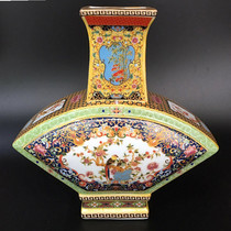 Antique enamel fan vase canon antique porcelain vase collection porcelain antique fixture vase old goods