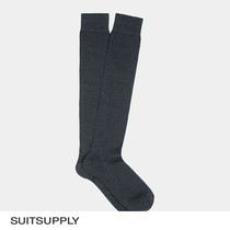SUITSUPPLY- Dark Grey Cotton Business Casual Men's Suit Socks