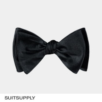 SUITSUPPLY - Men's glossy bow tie in black silk