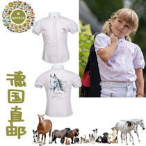 German direct mail children equestrian riding high-end shirt cotton limited Santa Fe quick-drying sweat-absorbing skin-tasting