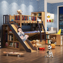 Solid wood bunk bed slide bunk bed bunk bed bunk bed mother and two children