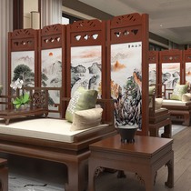 Chinese solid wood screen folding partition wall living room mobile modern simple office hotel bedroom simple folding screen