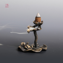 Lotus cover set Incense Road back fragrance dual-purpose pure handmade iron pot silver pot cover iron pot cover tea set accessories