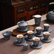 Tao Yiju 999 Sterling Silver Silver all the way to have your pure handmade kung fu creative tea set home gift set